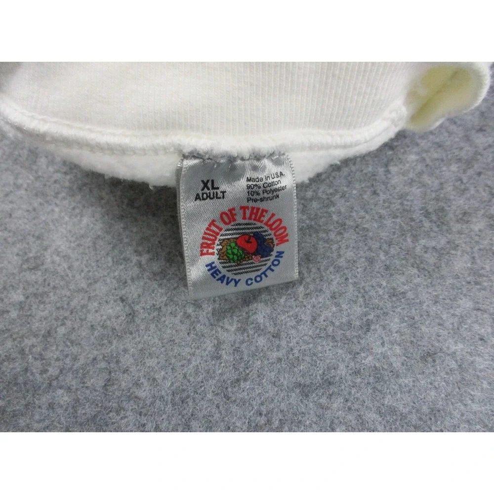 VINTAGE Jazzercise Sweatshirt Mens XL White Red Fruit Of The Loom Sweater 90s